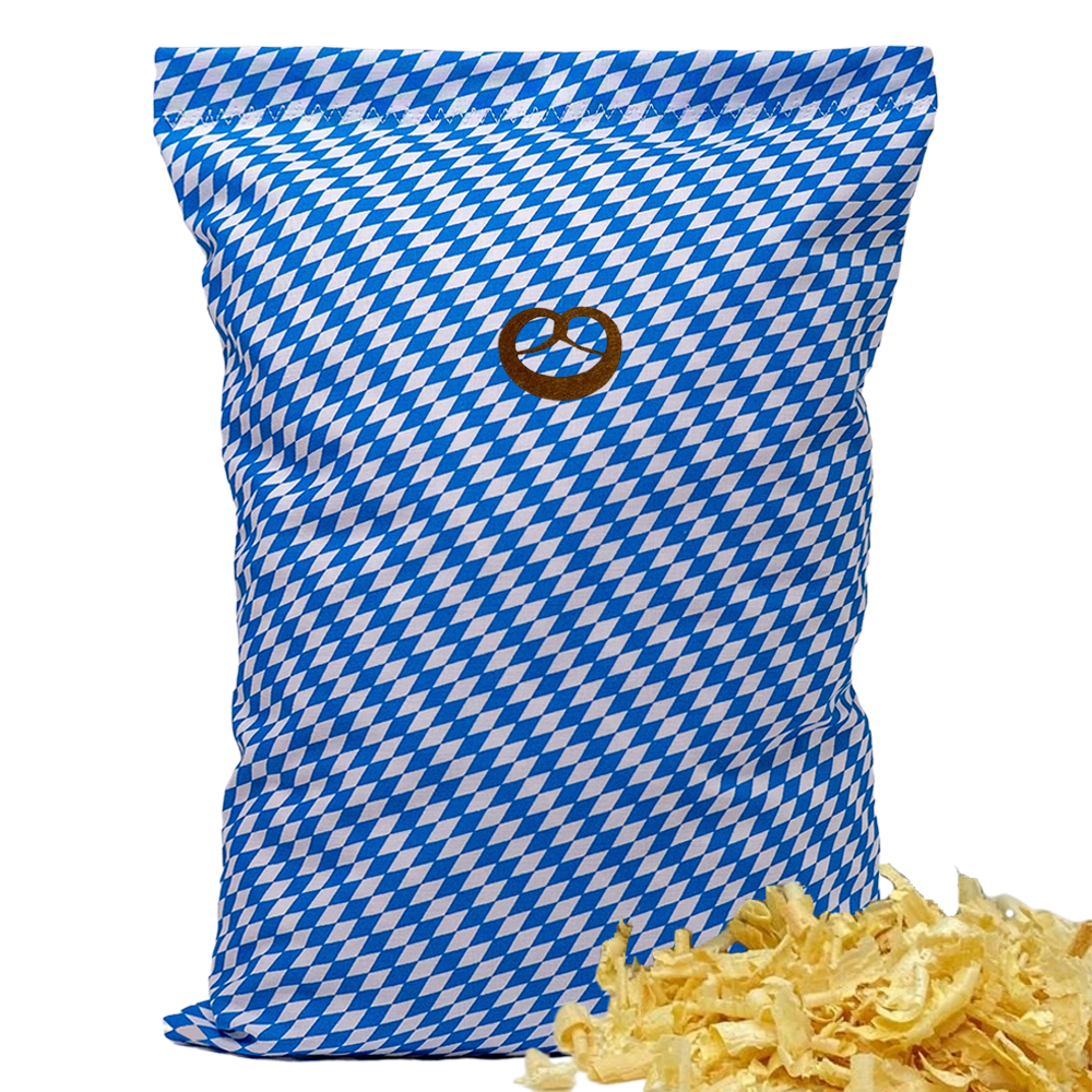 Baumwoll Zirbenkissen bayrisch mit Brezel- 30x20 cm