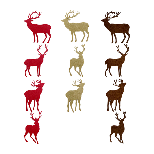 Zirbenkissen rosa/weiß kariert - Hirsch-Motive - 30x20 cm - Hirsch beige (1) - Alpenzauber®