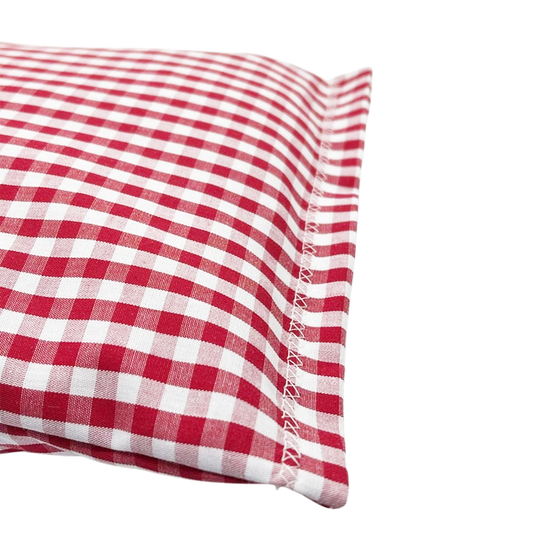 Heukräuterkissen rot/weiß kariert - Vielfältige-Motive - 30x20 cm - Lederhose - Alpenzauber®