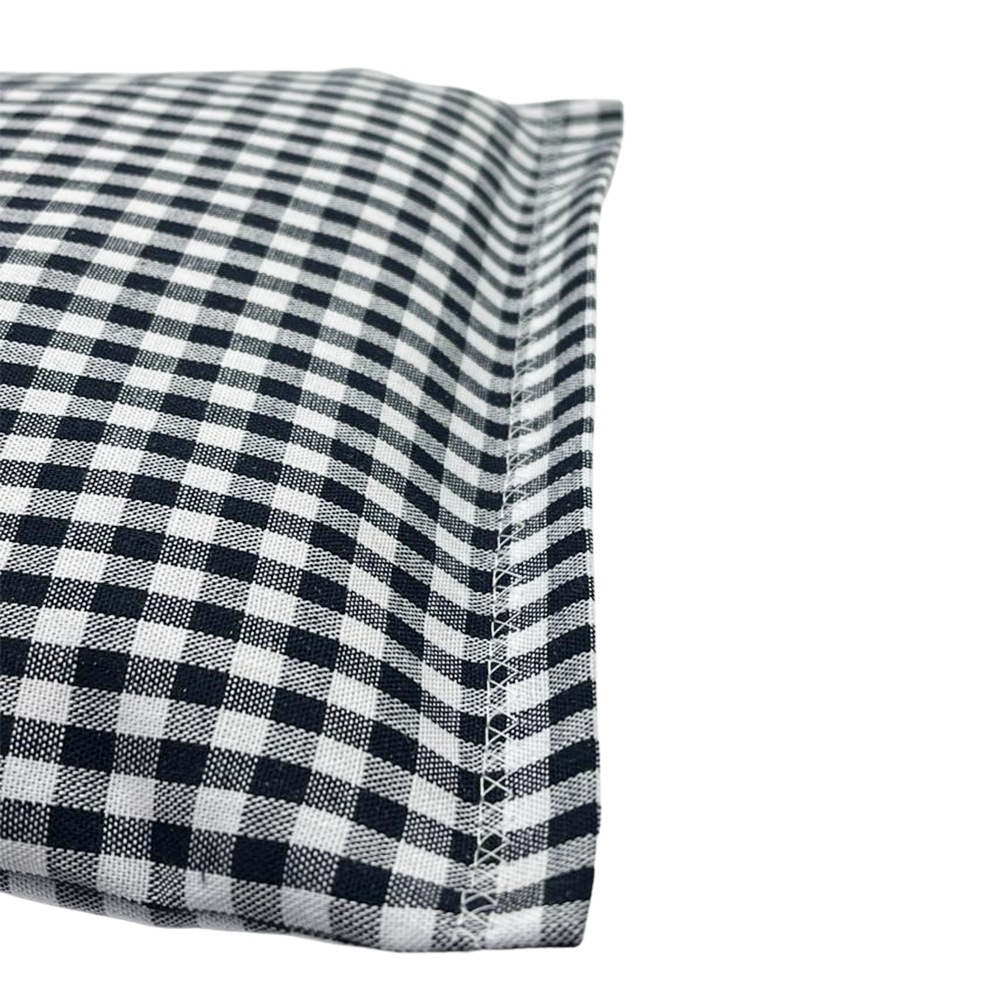 Baumwoll Kräuterkissen schwarz/weiß kariert mit vielfältigen Motiven - 30x20 cm