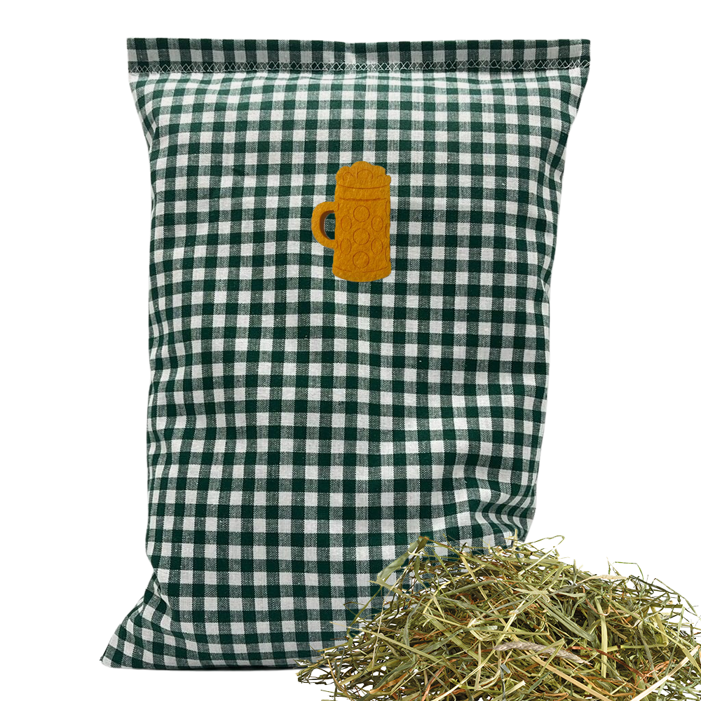 Baumwoll Kräuterkissen grün/weiß kariert mit vielfältigen Motiven - 30x20 cm