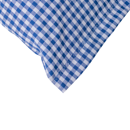 Zirbenkissen blau/weiß kariert - Kuh - 30x20 cm