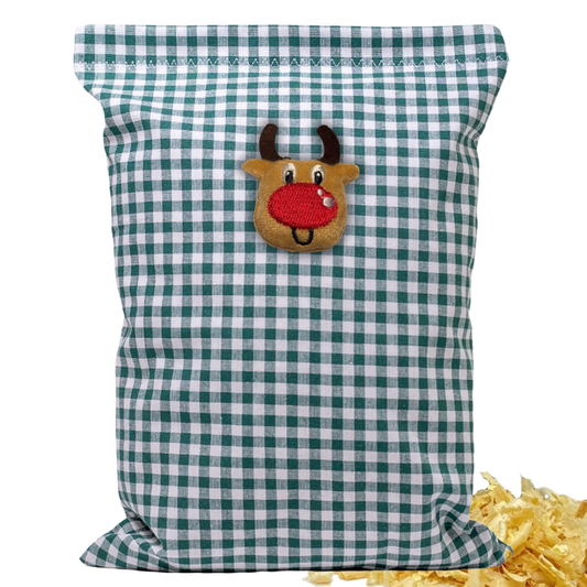 Zirbenkissen grün/weiß kariert - Christmas - 30x20 cm