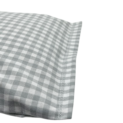 Baumwoll Kräuterkissen grau/weiß kariert mit vielfältigen Motiven - 30x20 cm