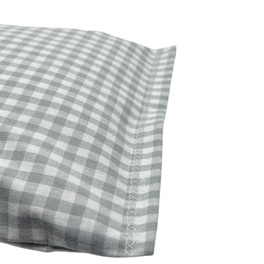 Baumwoll Kräuterkissen grau/weiß kariert mit vielfältigen Motiven - 30x20 cm