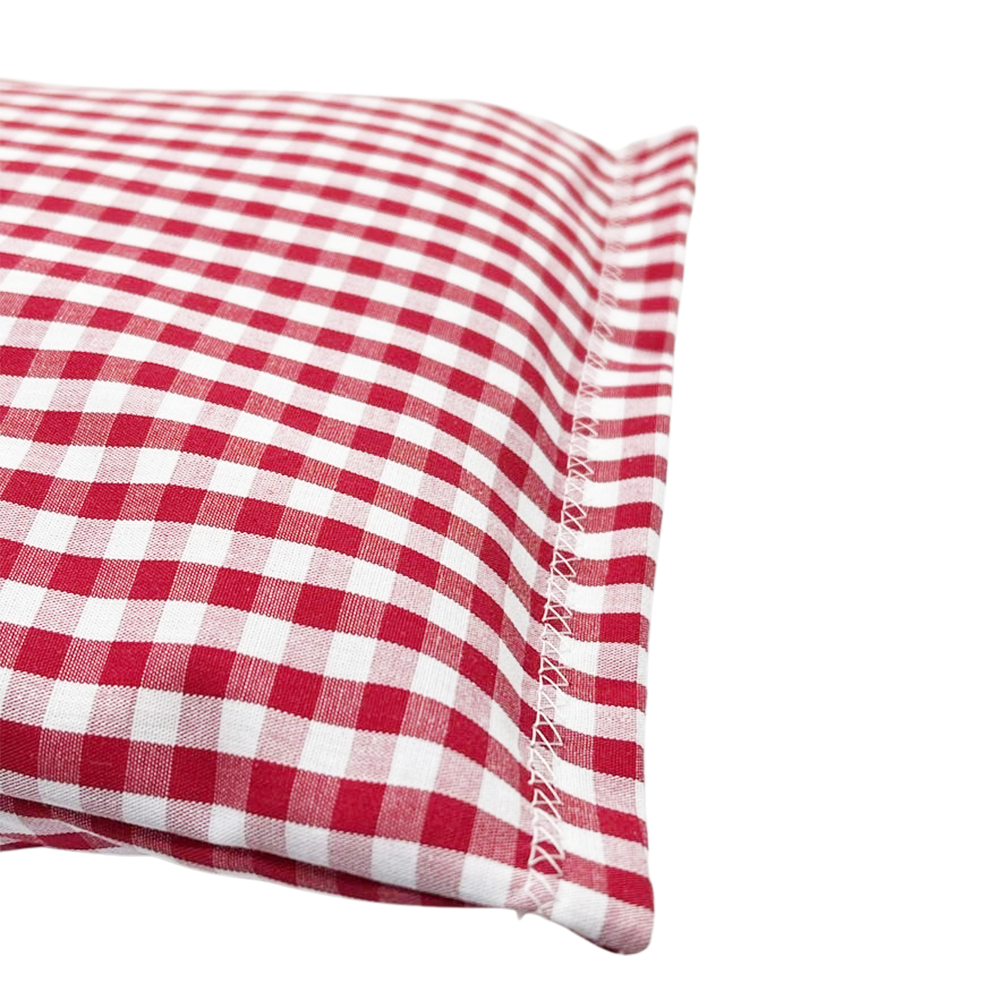 Baumwoll Kräuterkissen rot/weiß kariert mit vielfältigen Motiven - 30x20 cm