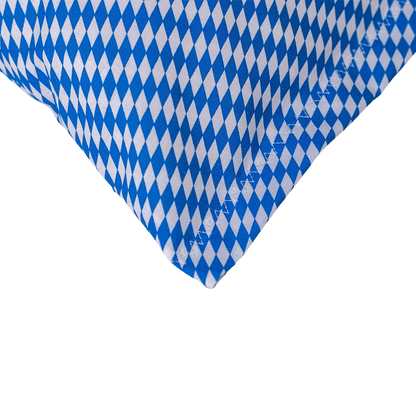 Baumwoll Zirbenkissen bayrisch mit Brezel grau - 30x20 cm