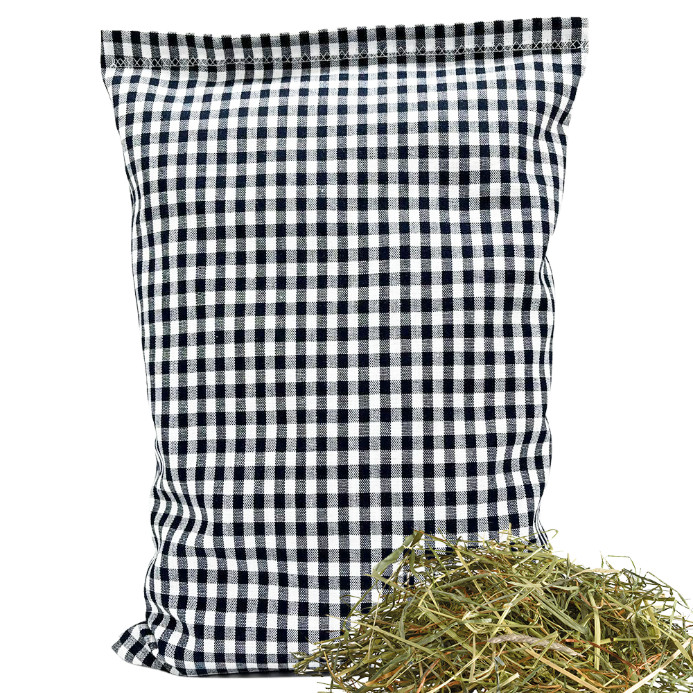 Baumwoll Kräuterkissen schwarz/weiß kariert mit vielfältigen Motiven - 30x20 cm