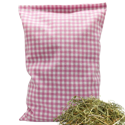 Baumwoll Kräuterkissen pink/weiß kariert mit vielfältigen Motiven - 30x20 cm