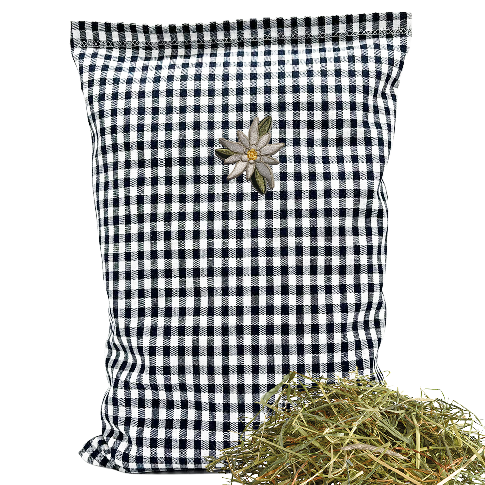 Baumwoll Kräuterkissen schwarz/weiß kariert mit vielfältigen Motiven - 30x20 cm