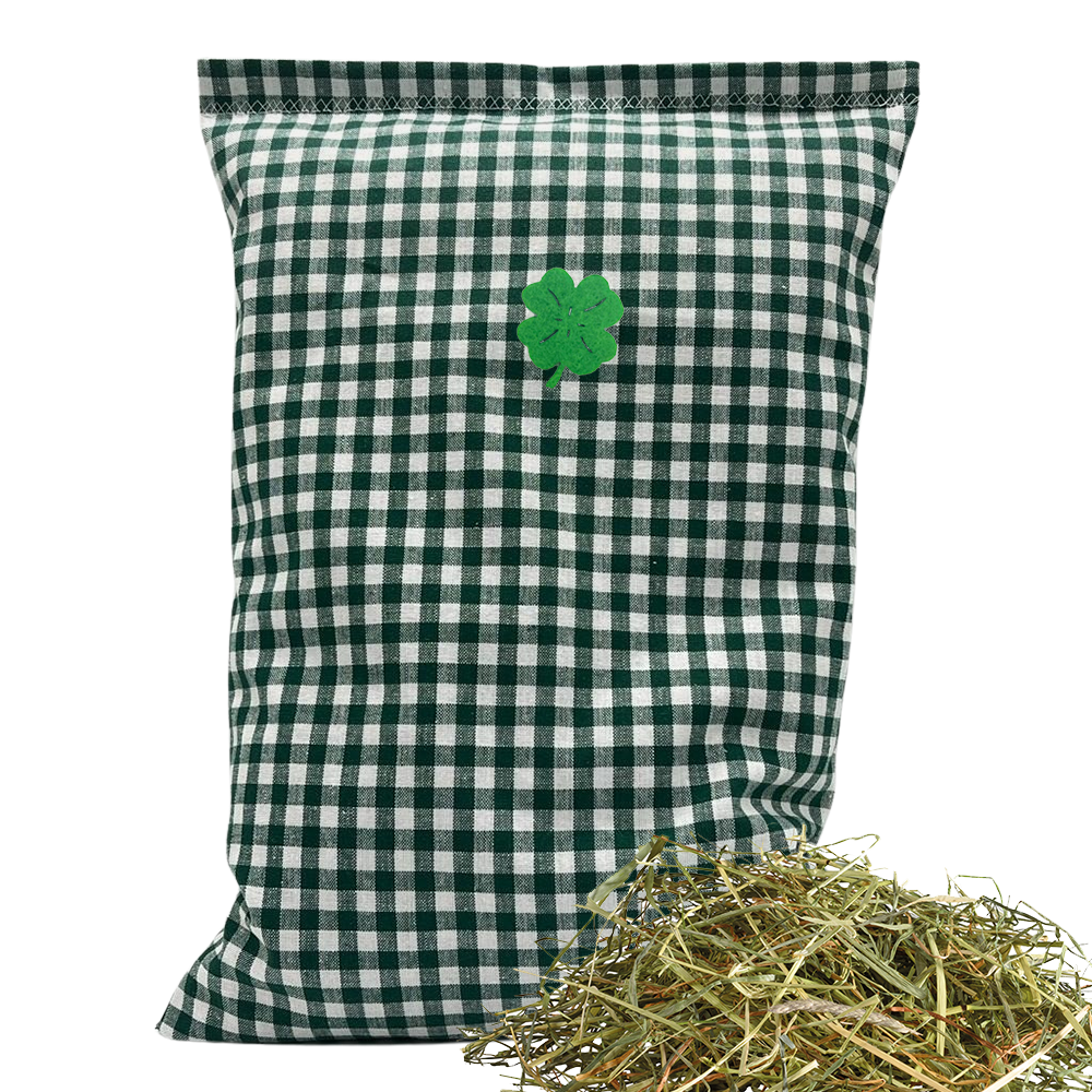 Baumwoll Kräuterkissen grün/weiß kariert mit vielfältigen Motiven - 30x20 cm